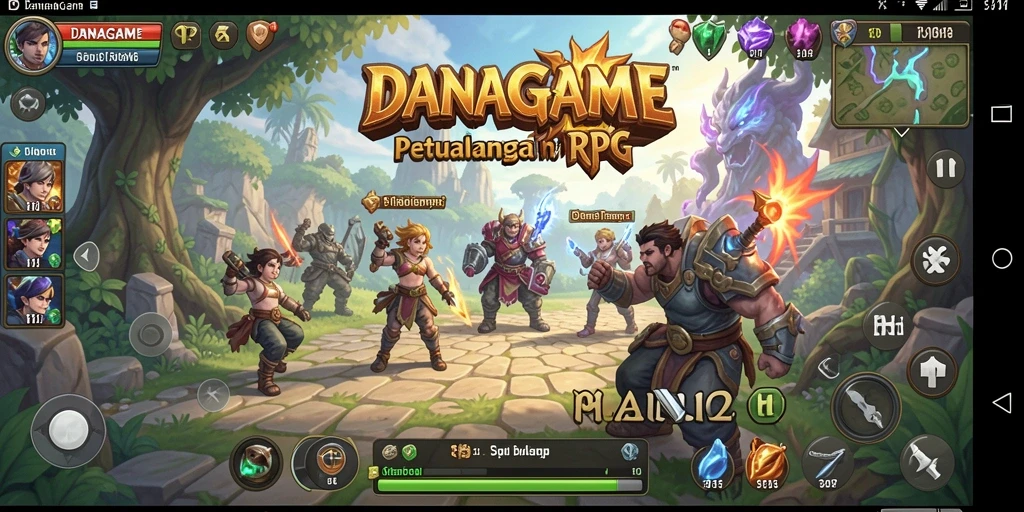 Tampilan gameplay mendebarkan di dunia RPG yang kaya.