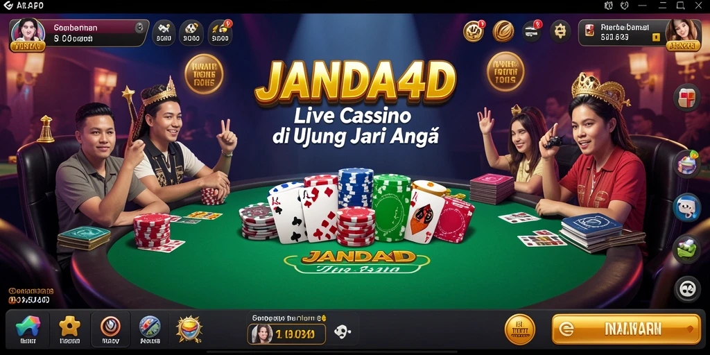 Tampilan aksi seru dalam permainan Live Casino JANDA4D.
