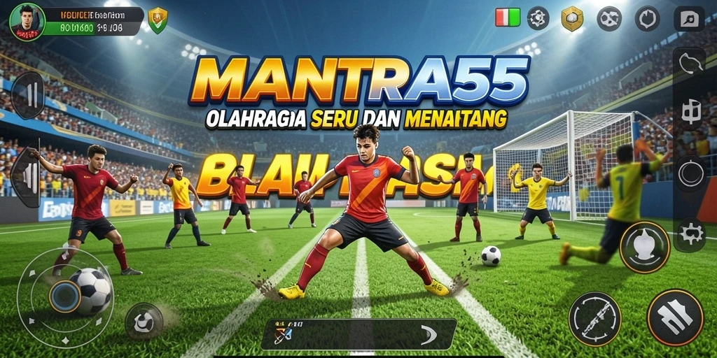 Gameplay seru dalam MANTRA55 dengan grafis olahraga yang menarik.