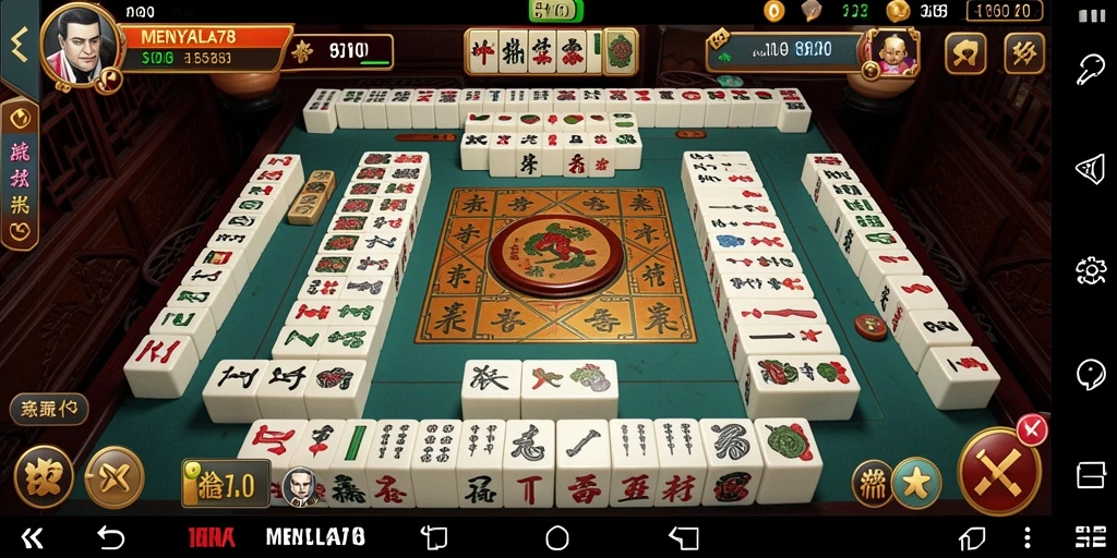 Screenshot gameplay MENYALA78 menampilkan suasana permainan Mahjong yang seru dan menantang.