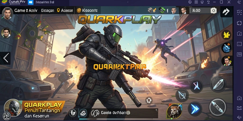 Tangkapan layar utama menunjukkan aksi mendebarkan dalam <strong>QUARKPLAY</strong>.
