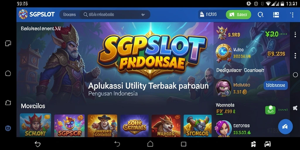 Tampilan antarmuka SGPSLOT yang mudah digunakan dan menarik.