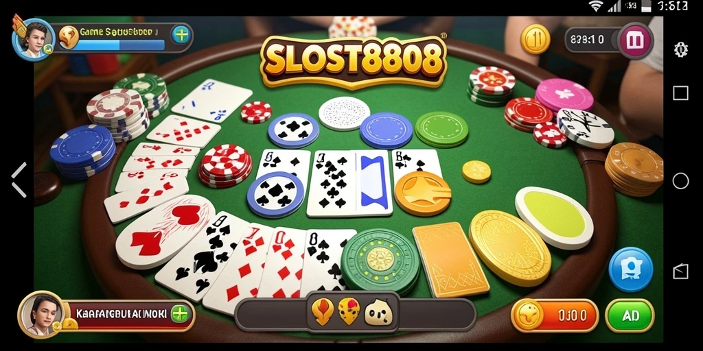 Tampilan gameplay Gaple yang seru dalam SLOST8808.