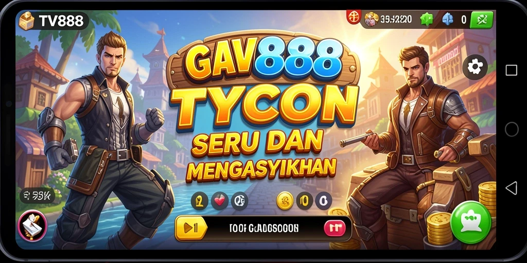 Tampilan menarik dari gameplay TV888 yang menggambarkan manajemen bisnis.