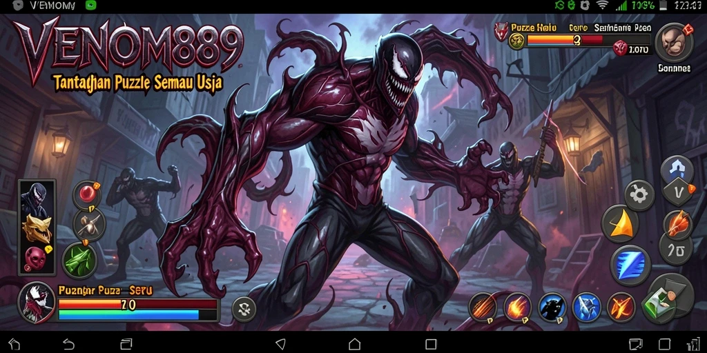 Tampilan gameplay mendebarkan dari VENOM889 dengan berbagai level Puzzle.