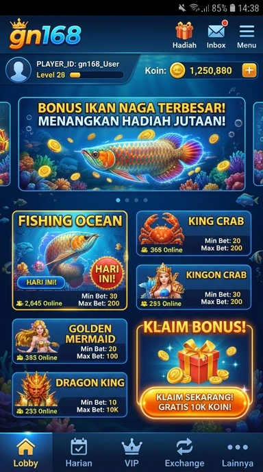 Proses pengunduhan aplikasi di GN168 yang cepat dan aman.
